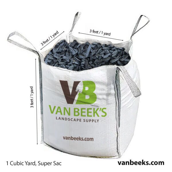 Black Rubber Mulch Super Sac